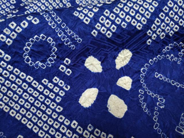 平和屋着物●訪問着 総絞り 立波花文 正絹 逸品 AABF2948cs