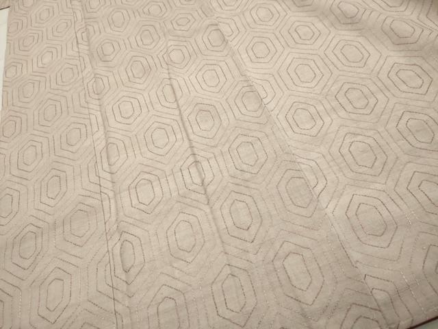 平和屋着物●上質な紬 刺繍 刺し子 亀甲文 正絹 逸品 未使用 AABF2973cs