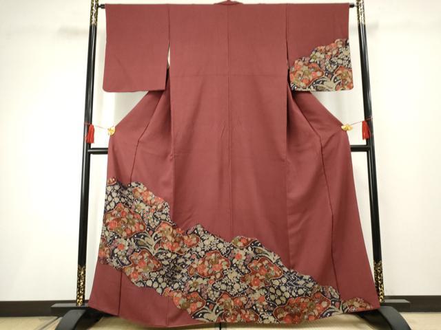平和屋着物●訪問着 辻が花 草花文 正絹 逸品 AABF2975cs