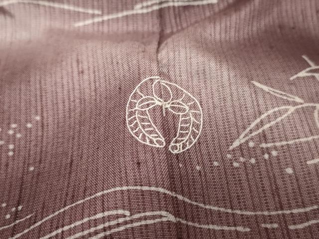 平和屋着物●訪問着 紬地 刺繍 流水花鳥松文 正絹 逸品 AABF2977cs