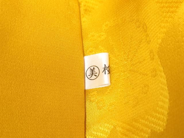 平和屋着物●振袖用長襦袢 袷 舞花地紋 黄金色 正絹 逸品 未使用 AABF2980cs