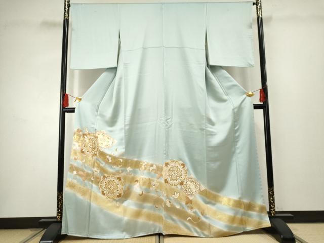 平和屋着物●豪華色留袖 駒刺繍 正倉院花文 金彩 正絹 逸品 AABF2992cs