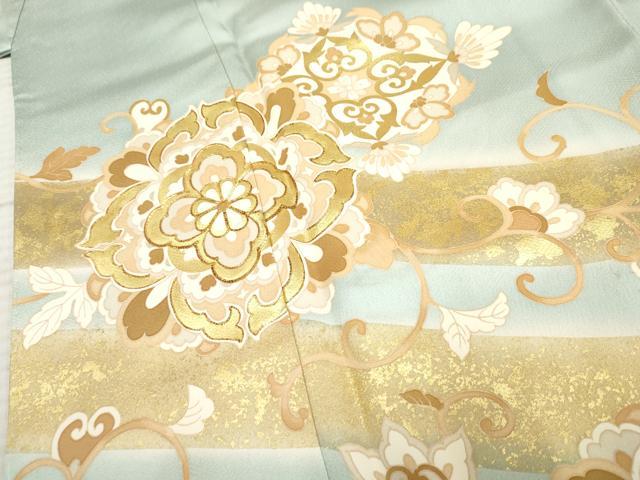 平和屋着物●豪華色留袖 駒刺繍 正倉院花文 金彩 正絹 逸品 AABF2992cs