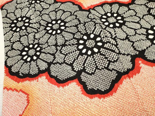 平和屋着物●豪華振袖 総絞り 舞花文 正絹 逸品 AABF3011cs