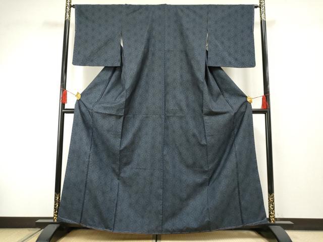 平和屋着物●本場大島紬 一元7マルキ 麻の葉文様 正絹 逸品 未使用 AABF3013cs