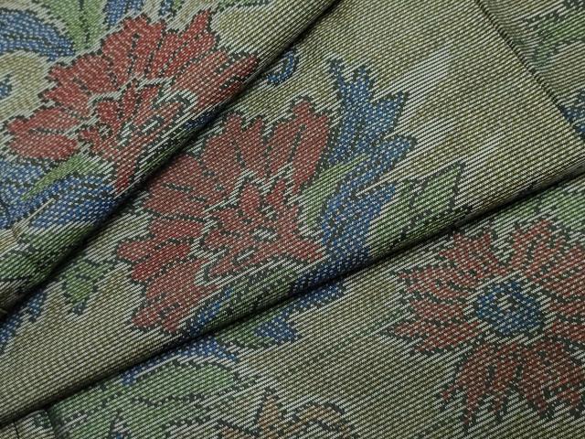 平和屋着物●本場大島紬 更紗花文 正絹 逸品 未使用 AABF3020cs