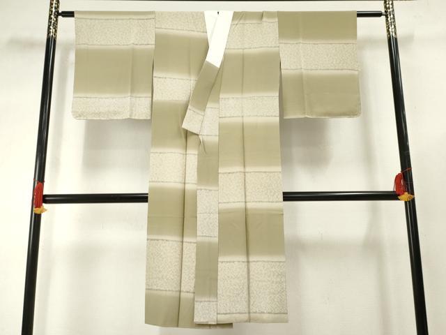 平和屋着物●長襦袢 袷 鹿の子横段文 暈し染め 正絹 逸品 未使用 AABF3028cs