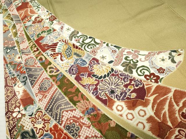 平和屋着物●豪華振袖 蔓帯鳳凰草花文 暈し染め 金彩 正絹 逸品 AABF3032cs