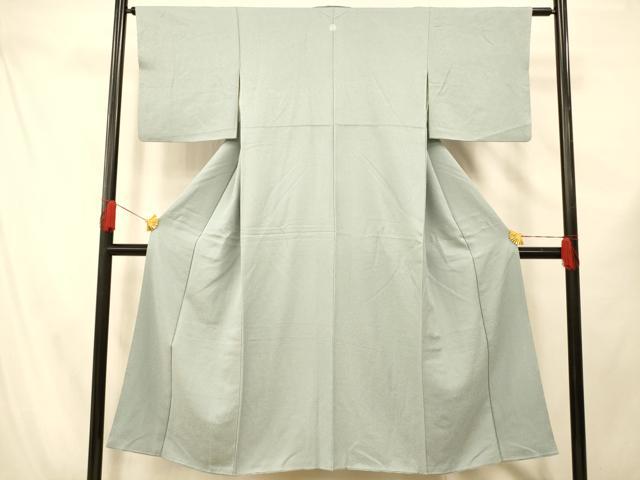 平和屋着物■上質な色無地 霞地紋 秘色色 正絹 逸品 AABF3170fw