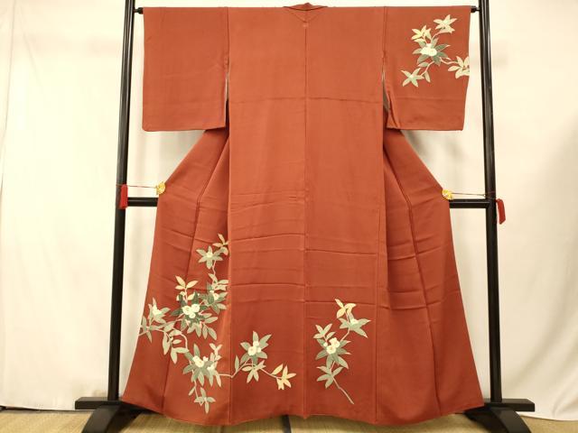 平和屋着物■訪問着 枝花文 金彩 正絹 逸品 AABF3235fw
