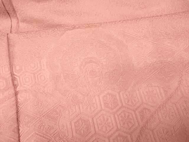 平和屋着物■無地絵羽訪問着 正倉院花吉祥地紋 紅梅色 正絹 逸品 AABF3266fw