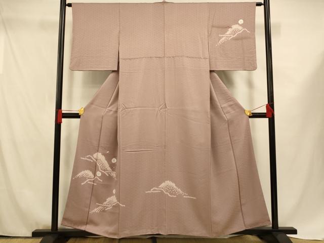 平和屋着物■訪問着 絞り 刺繍 草花山重ね文 金糸 正絹 逸品 AABF3297fw