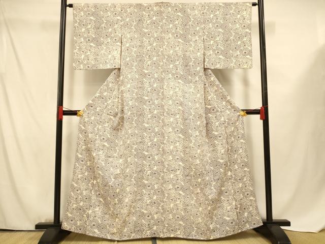 平和屋着物■上質な小紋 菊尽くし 正絹 逸品 AABF3316fw