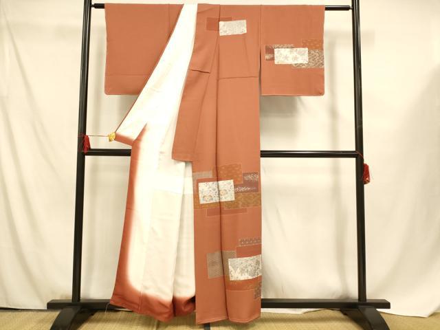 平和屋着物■訪問着 色紙更紗花文 金銀彩 正絹 逸品 未使用 AABF3320fw