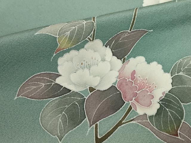 平和屋着物●訪問着 絞り 枝花文 金彩 正絹 逸品 AABF3329nf