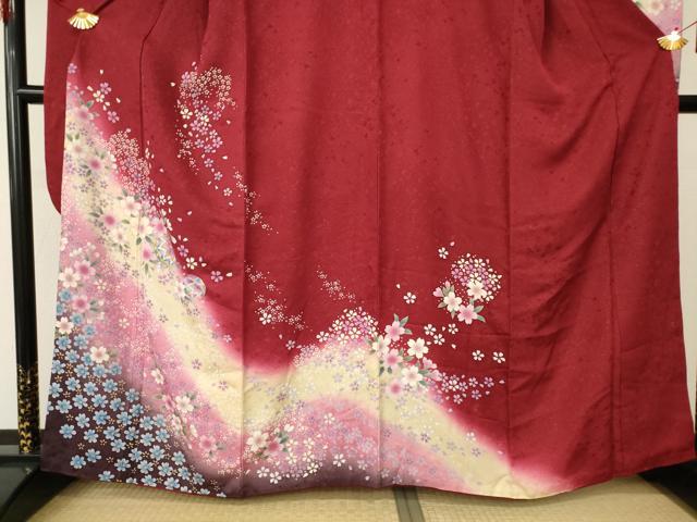 平和屋着物●豪華振袖 花毬文 暈し染め 金彩 金通し地 正絹 逸品 AABF3330nf