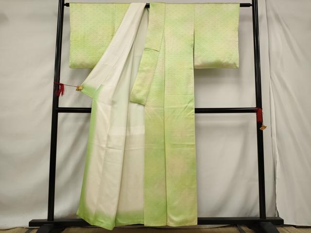 平和屋着物■上質な小紋 青海波地紋 暈し染め 正絹 逸品 AABF3345st