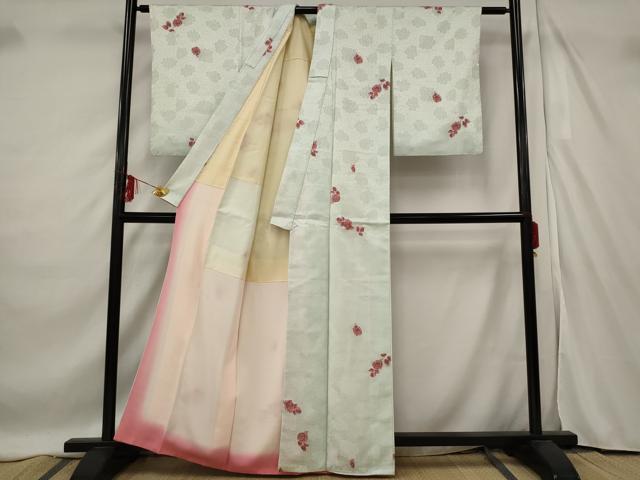 平和屋着物■上質な小紋 舞花文 正絹 逸品 AABF3375st