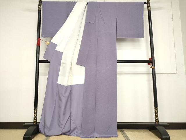 平和屋着物●本加賀友禅作家 東藤岳監修 色無地 加賀茜染 浜ちりめん 反端付き 正絹 逸品 未使用 AABF3593ck