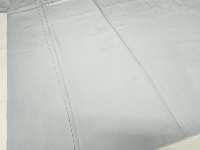 平和屋着物●上質な色無地 作家物 堅牢草木加賀梅染 蓮色 丹後ちりめん 反端付き 正絹 逸品 AABF3594ck