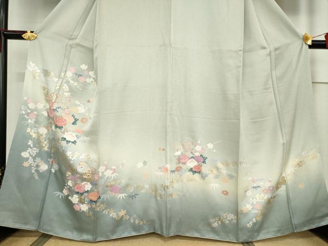 平和屋着物●訪問着 花鼓文 暈し染め 金銀彩 正絹 逸品 AABF3607ck