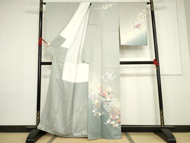 平和屋着物●訪問着 花鼓文 暈し染め 金銀彩 正絹 逸品 AABF3607ck