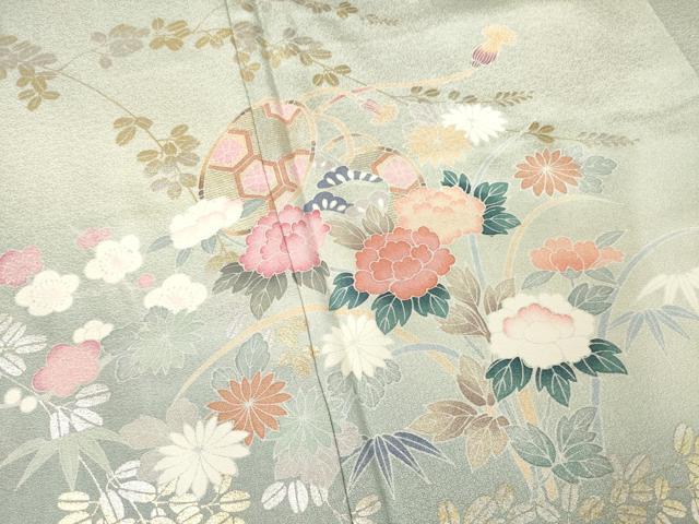 平和屋着物●訪問着 花鼓文 暈し染め 金銀彩 正絹 逸品 AABF3607ck
