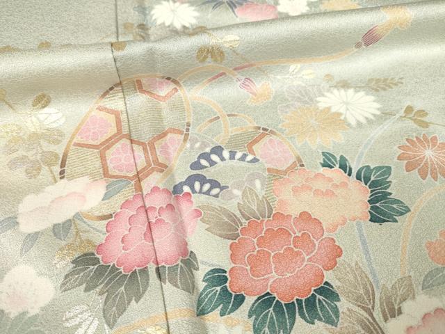 平和屋着物●訪問着 花鼓文 暈し染め 金銀彩 正絹 逸品 AABF3607ck