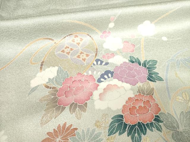 平和屋着物●訪問着 花鼓文 暈し染め 金銀彩 正絹 逸品 AABF3607ck