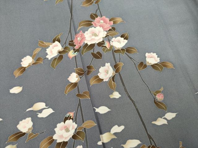 平和屋着物●訪問着 友禅 作家物 枝花文 正絹 逸品 AABF3611ck