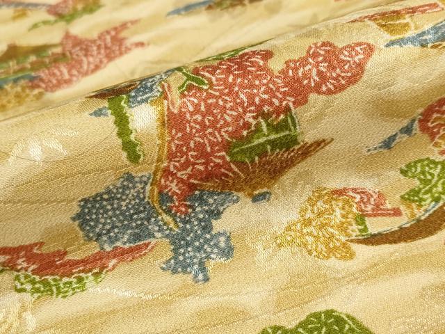 平和屋着物■上質な小紋 風景文 正絹 逸品 AABF3654st