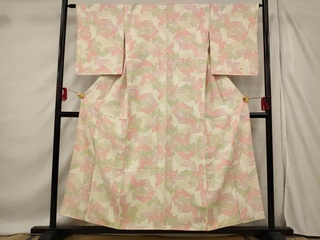 平和屋着物■上質な小紋 蝶尽くし 正絹 逸品 AABF3659st
