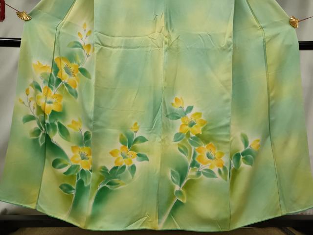 平和屋着物■訪問着 草花文 暈し染め 正絹 逸品 AABF3684st