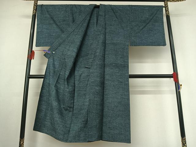 平和屋着物▽男性 紬 単衣 アンサンブル 霞文 正絹 逸品 AABF3766jh