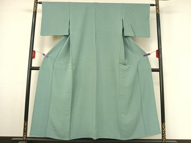 平和屋着物▽上質な色無地 単衣 浅縹色 正絹 逸品 AABF3775jh