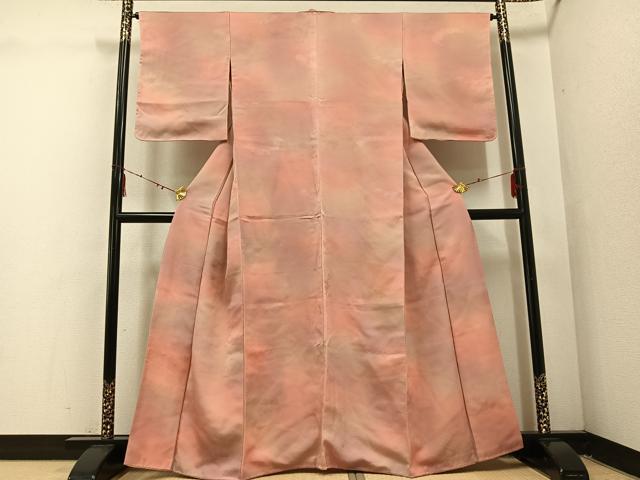 平和屋着物■上質な小紋 雲重ね吉祥草花地紋 暈し染め 正絹 逸品 未使用 AABF3850ph