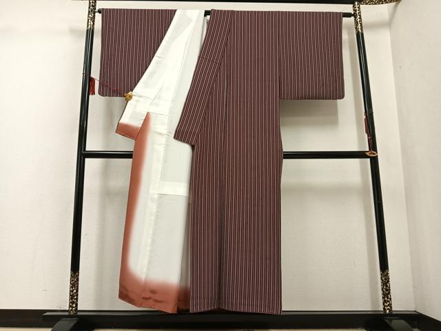 平和屋着物■上質な小紋 間道 正絹 逸品 AABF3896ph