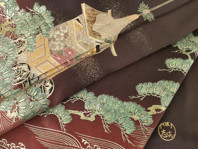平和屋着物●TOKI志すい キモノモードオリジナルブランド 訪問着 山車 金彩 正絹 逸品 AABF3927ck