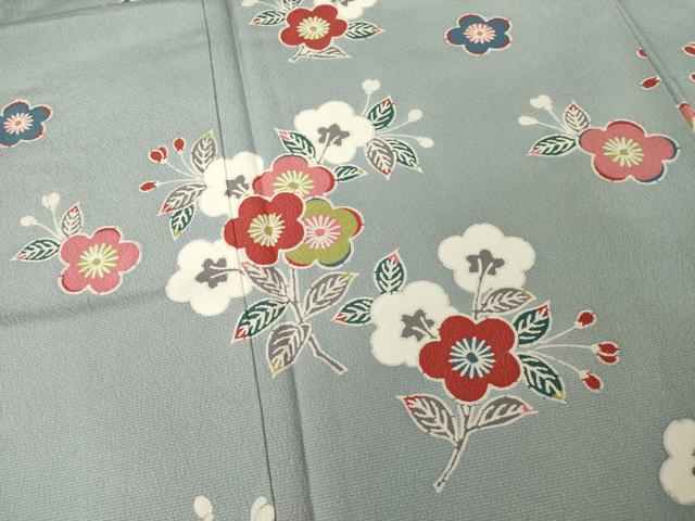 平和屋着物●訪問着 型染め 舞花文 正絹 逸品 AABF3931ck