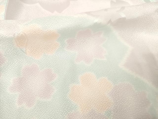 平和屋着物●振袖用長襦袢 無双仕立て 舞花文 半衿刺繍 正絹 逸品 AABF3937ck