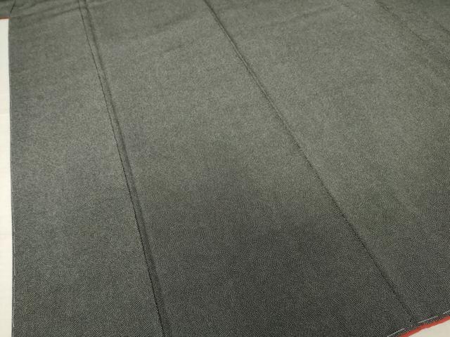 平和屋着物●小紋師 飯島輝也 江戸小紋 鮫小紋柄 黒地 正絹 逸品 AABF3952ck