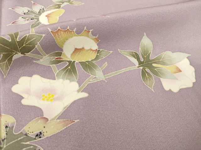 平和屋着物●本加賀友禅作家 松井眞夫 訪問着 枝花文 正絹 逸品 AABF3953ck