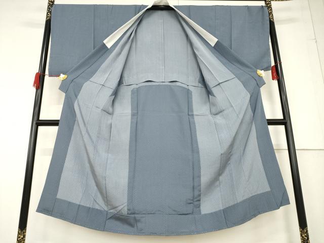 平和屋着物●男性 長襦袢 無双仕立て 矢羽根文 正絹 逸品 未使用 AABF3968ck