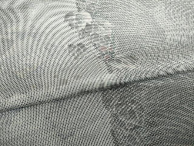平和屋着物●本場大島紬 白大島 一元7マルキ 総絣 蔦草文 正絹 逸品 AABF3985ck