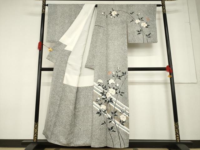 平和屋着物●訪問着 花蝶文 金彩 正絹 逸品 AABF3987ck