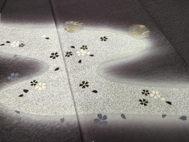 平和屋着物●訪問着 流水花丸文 暈し染め 金彩 正絹 逸品 AABF3995ck