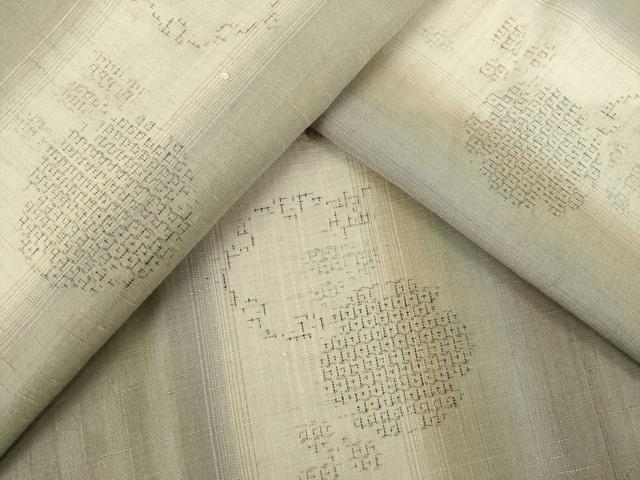 平和屋着物●結城紬 奥順 はたおり娘 80亀甲 雪輪重ね間道 正絹 逸品 未使用 AABF4000ck