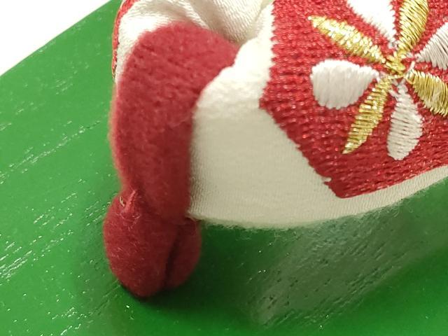 平和屋着物●IKKO 和装小物 ぽっくり下駄 こっぽり・おこぼ下駄 桐下駄 花亀甲 椿 金糸 逸品 未使用 AABF4042ay