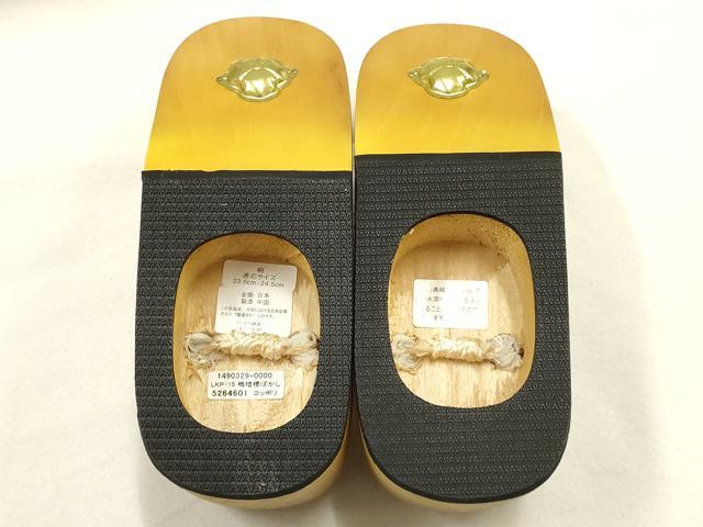 平和屋着物●和装小物 ぽっくり下駄 こっぽり・おこぼ下駄 桐下駄 刺繍 花柄 梅桔梗 金銀糸 箱付き 逸品 未使用 AABF4049ay