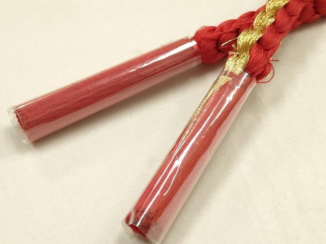 平和屋本店●和装小物 帯締め・帯揚げセット 振袖用 総絞り 舞蝶 金糸 金彩 逸品 未使用品あり AABF4189ay